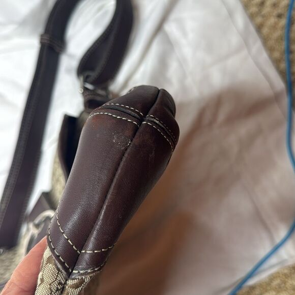 Coach Y2K Brown/Light Brown Signature Canvas Bag. - Picture 7 of 12